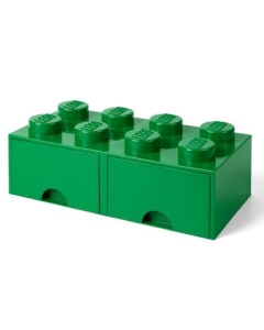 Cutie depozitare LEGO 2x4 cu sertare verde 40061734