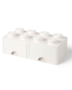 Cutie depozitare LEGO 2x4 cu sertare alb 40061735