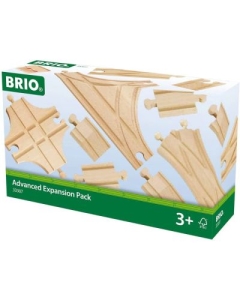 Set de sine si macazuri din lemn extensie avansat BRIO