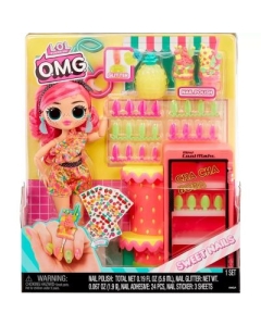 Set papusa cu accesorii OMG Sweet Nails Pinky Pops Fruit Shop