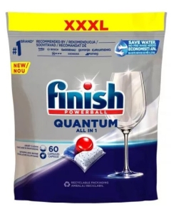 Detergent capsule pentru masina de spalat vase, 60 spalari, Finish Quantum ALL in 1 
