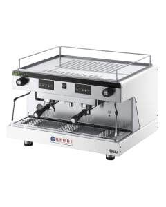 Espressor profesional Hendi Top Line BY WEGA 3700 W Alb 740x555x(H)515 mm control electronic programarea a pana la 4 cafele pe grup