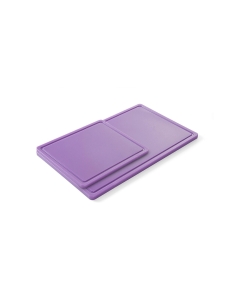 Tocator violet, 26.5x32.5x(H)1.2 cm - GN1/2, cu sant de scurgere, polietilena HDPE 500, respecta normele de igiena HACCP, Hendi