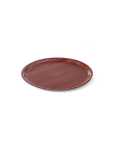 Tava Hendi pentru servire, imitatie lemn rotunda, cu margine joasa 380 mm