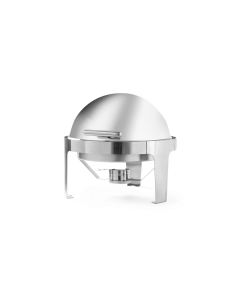 Chafing dish rotund cu capac rolltop, inox, 5,6 lt, 510x540x(H)480 mm, Hendi, sistem deschidere fara zgomot