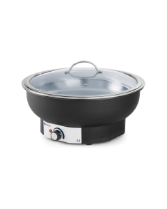 Chafing dish electric rotund, termostat 0-85 gr C, 405x(H)248 mm, 500W, Hendi Tesino
