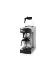 Cafetiera profesionala, Hendi, cana 1.8 lt, 2100W, 2 plite mentinere la cald, carcasa si suport filtru din inox