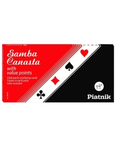 Set 3 pachete carti de joc cu value points Samba Canasta