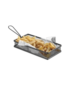 Cos servire tip mini-fry, pentru servire snacks , cartofi prajiti, inox, 255x135x(h)45 mm, Hendi