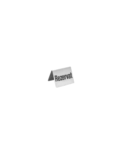 Semn pentru masa - Rezervat/Reserved, inox, 4buc/set, 50x35x(h)40