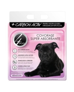 4Dog Covorase absorbante Charcoal 60x60 cm, 10 buc