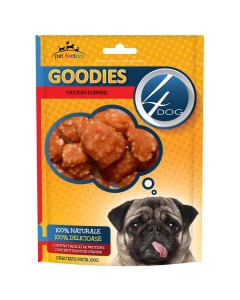4Dog Goodies, Recompense caini, Chicken Poppers, 100g