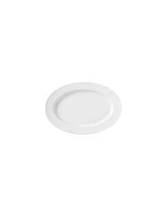 Platou oval Fine Dine Bianco, portelan, alb, 210x140 mm