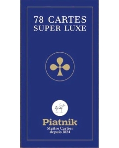 Carti de joc Tarot Super Luxe spate albastru cu auriu