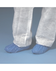 Set 100 protectii pantofi, polietilena, dimensiuni 150x70x410mm, albastru