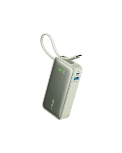 Acumulator extern Anker Nano 545, 10000 mAh, 30W, USB-C, USB-A, cablu USB-C incorporat, Verde