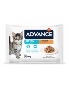 Hrana umeda Pisici, cu Pui,4x85 g, Advance Wet Kitten Multipack