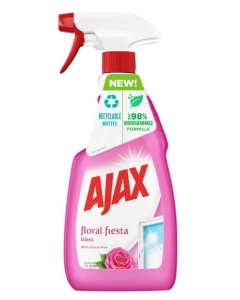 Ajax solutie curatat geamuri Floral Fiesta Flowers Bouquet, 500ml. Produse de curatenie pentru casa