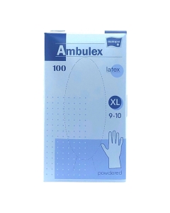 Ambulex manusi de unica folosinta latex pudrate marimea XL, 100 buc