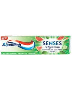 Aquafresh pasta de dinti Senses cu aroma de pepene rosu, 75 ml