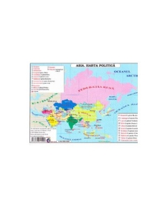 Asia - Harta Fizica si Harta Politica 1-46. 000. 000 (pliata)