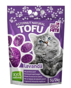 Asternut Natural Tofu pentru Pisici, Mon Petit Ami Lavanda 5 L