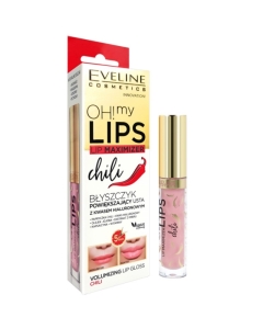 Balsam de buze Oh! My Lips pentru volumul buzelor cu Chili, 4.5 ml, Eveline Cosmetics