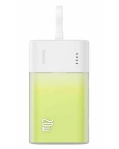 Baterie externa Baseus Popsicle 5200 mAh, 20W, USB-C, cablu incorporat Verde