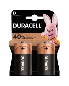Baterii alcaline, 2 buc, Duracell - Basic D cu voltaj de 1,5 volti