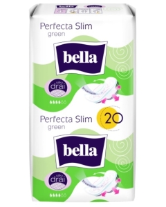 Bella Absorbante Perfecta Slim Silky Drai Green, 20 bucati