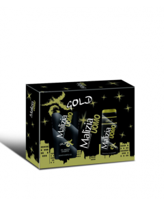 Set cadou Deodorant 150ml si dus gel 250 ml, Malizia Uomo Gold
