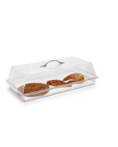 Set rectangular pentru expunere tort format din tava+capac, policarbonat