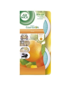 Air Wick Odorizant Stick-Up pentru masini si spatii Essential Oils Citrus, 2 x 30 g