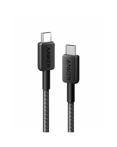 Cablu Anker 322 USB-C la USB-C, 60W, 0.9 metri Negru Negru