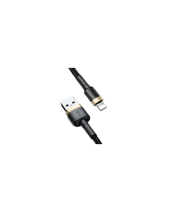 Cablu Baseus Cafule, Lightning - USB, 1 metru, 2.4A Auriu + Negru