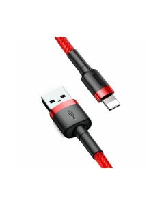 Cablu Baseus Cafule, Lightning - USB, 1 metru, 2.4A Rosu