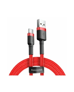 Cablu Baseus Cafule, USB la USB-C, Quick Charge, 3A, 1m Rosu