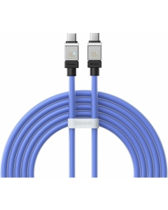 Cablu Baseus Coolplay, USB-C la USB-C, 100W, 2m Albastru