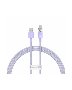 Cablu Baseus Explorer, USB la USB-C, 100W, 6A, Quick Charge, 1m Violet