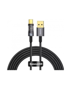 Cablu Baseus Explorer, USB la USB-C, 100W, Fast Charging, 2m Negru