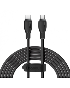 Cablu Baseus Pudding Series, Incarcare rapida, USB-C la USB-C, 100W, 2m, Negru