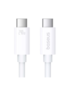Cablu Baseus Superior Series 2 USB4 Full-Function, Incarcare rapida, USB-C la USB-C 240W, 1m, Alb