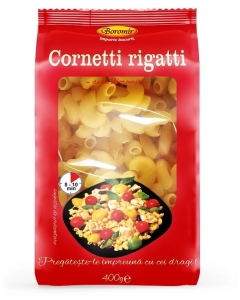Paste Cornetti Rigatti 400g, Boromir