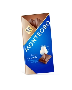Ciocolata cu lapte, 90 g, Monteoro	