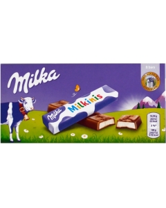 Ciocolata cu lapte, 8 buc, 87.5 g, Milka - Milkinis