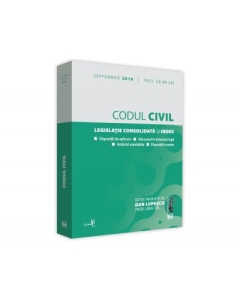 Codul civil. Editie tiparita pe hartie alba. Legislatie consolidata si index. Septembrie 2018 - Dan Lupascu