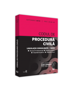 Codul de procedura civila - septembrie 2019. Editie tiparita pe hartie alba - Dan Lupascu