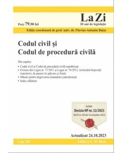Codul civil si Codul de procedura civila. Actualizat la 24. 10. 2023