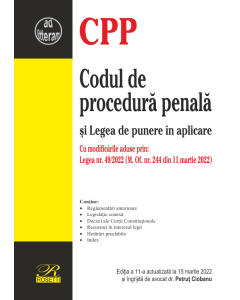 Codul de procedura penala si Legea de punere in aplicare - Petrut Ciobanu