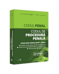Codul penal si Codul de procedura penala septembrie 2023. Editie tiparita pe hartie alba - Dan Lupascu